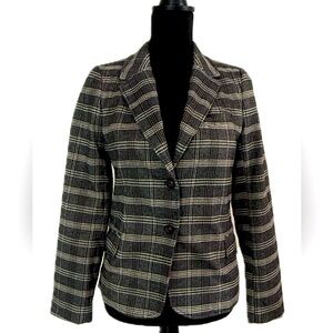 Love Tree Black and White Plaid Blazer